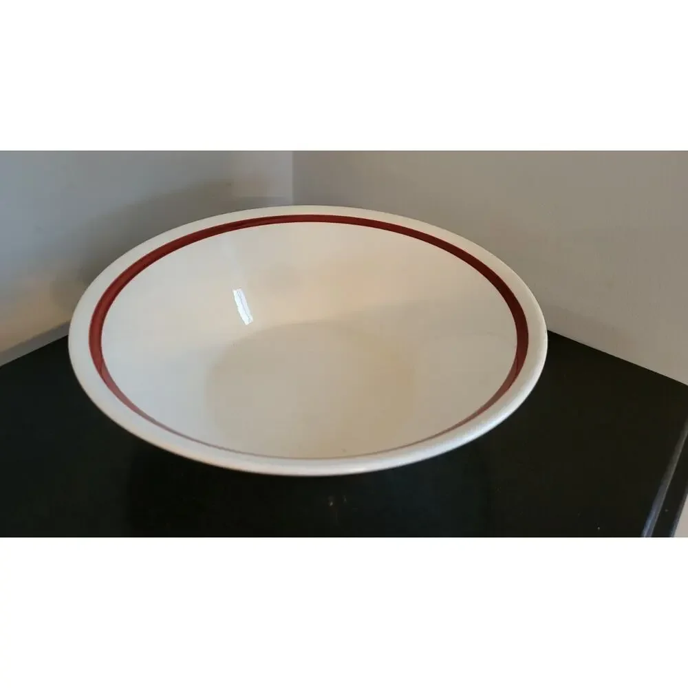 Vintage Hand-painted Lunastone Serving Bowl Matching #1527 Forest Flowers